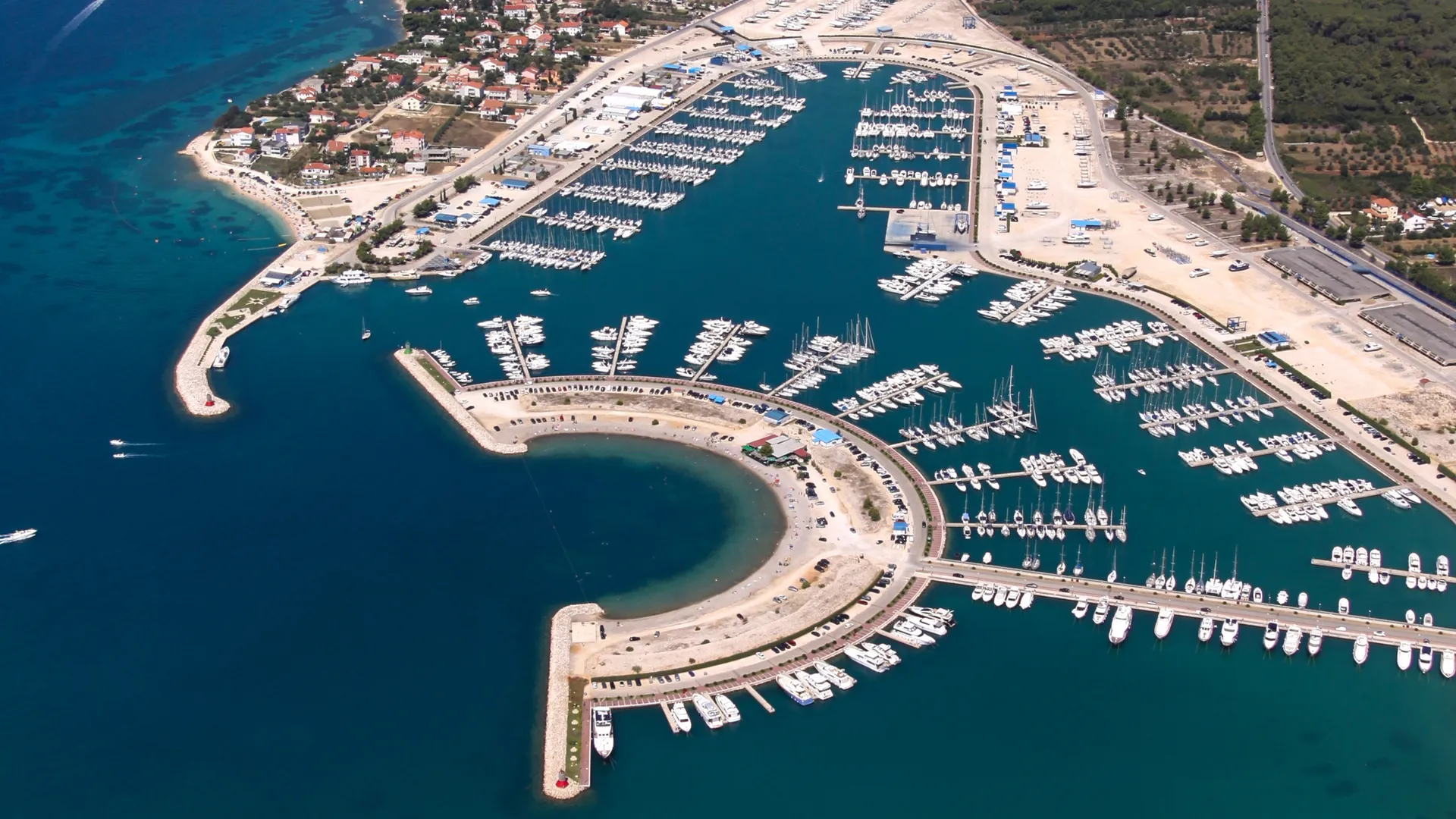 Blick auf die Marina D-Marin in Sukosan, Zadar, Kroatien.