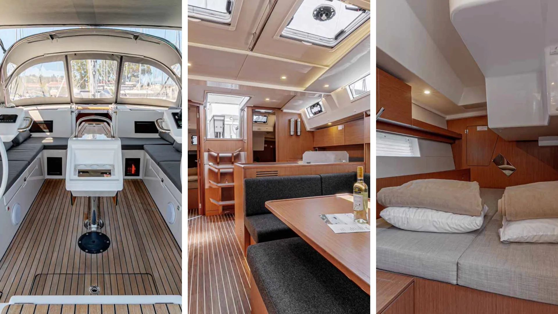 Eine Bavaria 46 Segelyacht im Hafen – geräumiges Familienboot für den Segelurlaub mit Skipper in Griechenland
